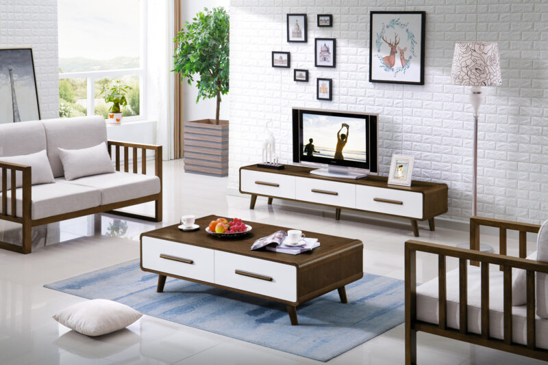 Amanda paket - TV-bänk + soffbord - Folkets Möbler