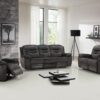 Philadelphia soffgrupp - Biosoffa med recliner i microfiber-tyg