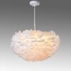 feather - fjäderlampa - vit