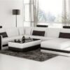 Madison U-soffa - Vit med svarta detaljer