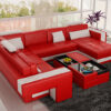 Madison design U-soffa i äkta läder - M&M collection