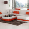 Madison design U-soffa i äkta läder - M&M collection