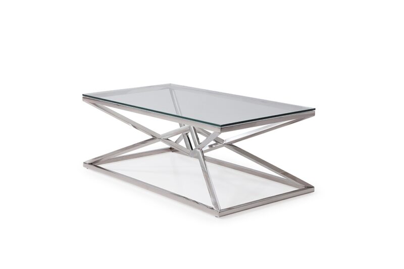 Style soffbord - Glas - Silver underrede