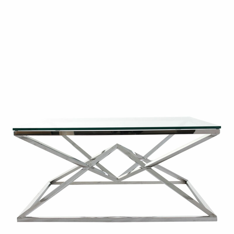 Style soffbord kvadrat - Glas - Silver underrede