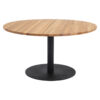 Rondo runt 140 cm matbord - Oljad ek med svart underrede