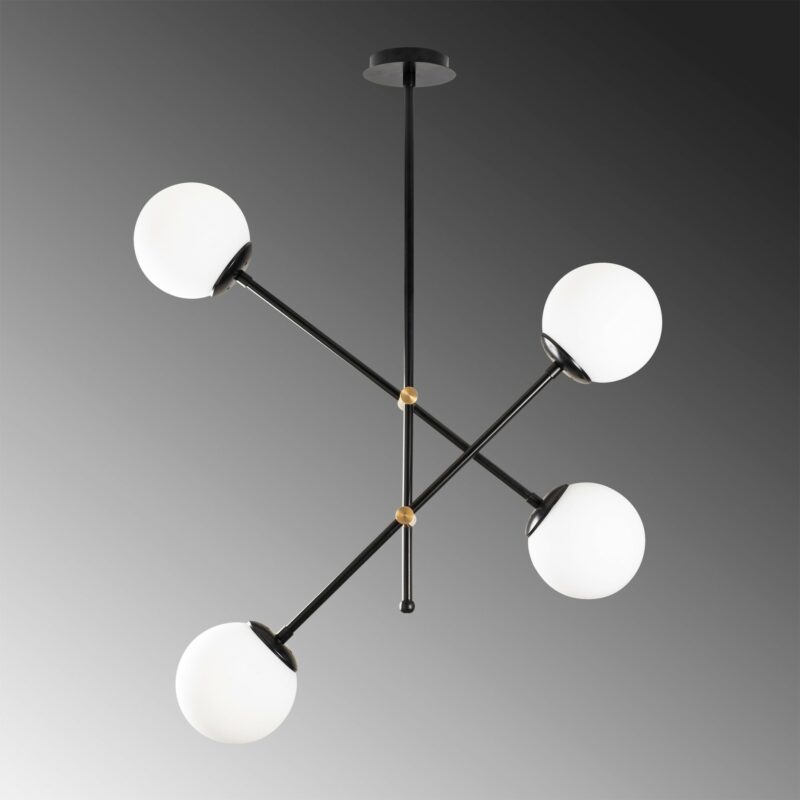 Chelles taklampa - Vertikal asymmetri, svart metall - Takbelysning - Folkets Möbler