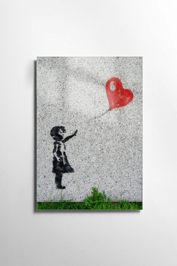 Girl With Balloon glastavla, Banksy - Väggtavla i glas - Folkets Möbler
