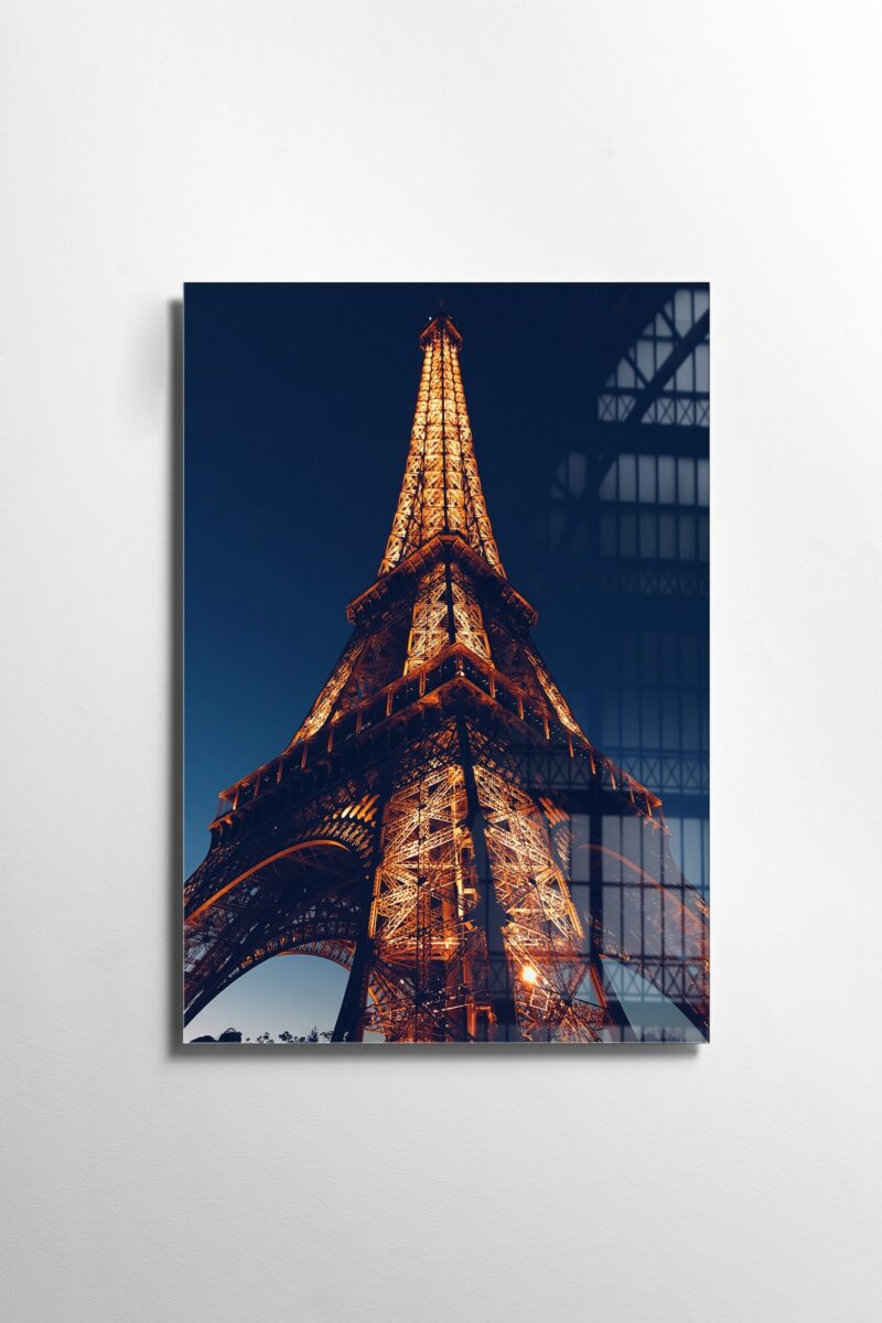 Glastavla Eiffeltornet - La Tour Eiffel - Tavla i glas