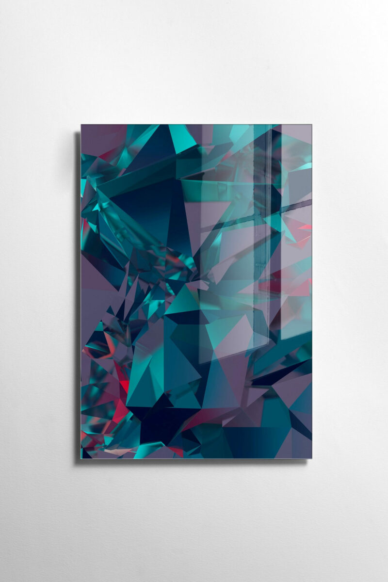Glastavla Purple Abstract - Abstrakt konst, tavla med glas