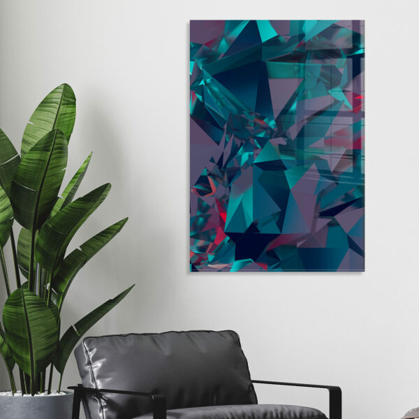 Glastavla Purple Abstract - Tavla med mönster, abstrakt konst