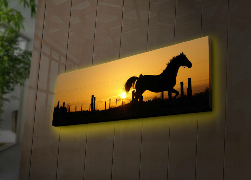 Hästens natur - Tavla med LED-belysning, LED-tavla