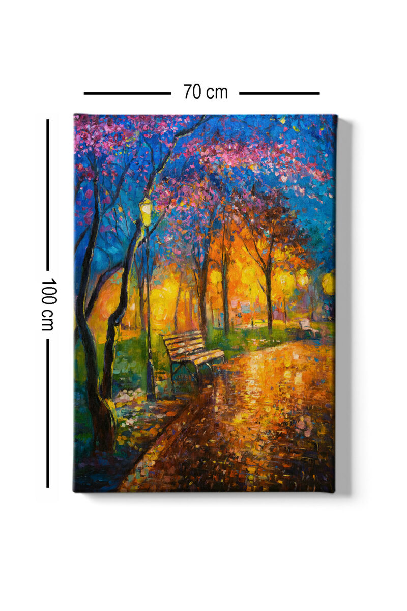 Hösten landskap - Tavla i multicolor, flera färger - Mått 70x100 cm