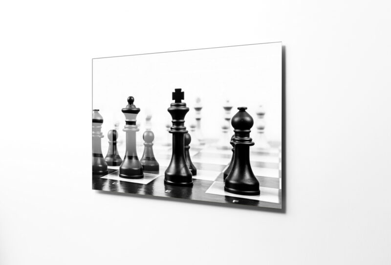 Schack glastavla - Tavla med motiv av schack, schackpjäser, schackbräda hos Folkets Möbler
