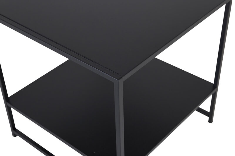 Staal sidobord, nattduksbord, sängbord i svart stål - Detalj