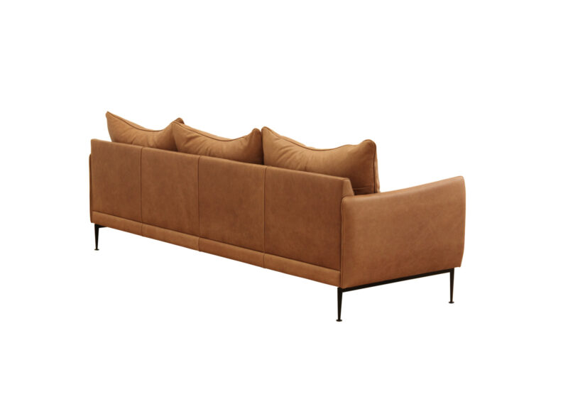 Vision 3-sits soffa i skinn med hel stomme - Skinn: Vintage Cognac